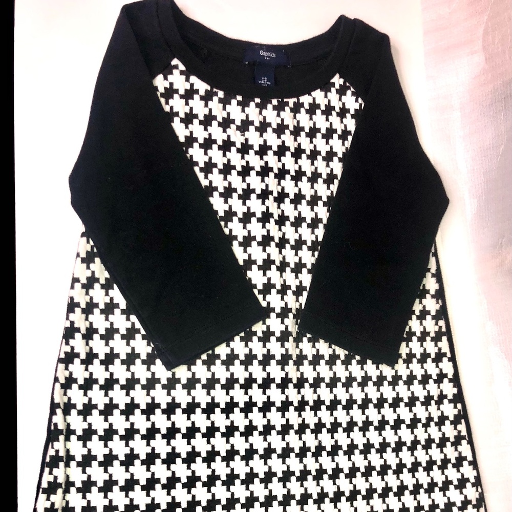 Gap Kids Houndstooth Black and White Warm Dress for Girls Size S